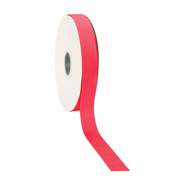 7/8" Textured Grosgrain Ribbon | Hot Red (252) | 100 Yard Roll