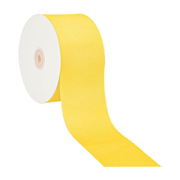 3" Textured Grosgrain Ribbon | Maize (650) | 50 Yard Roll