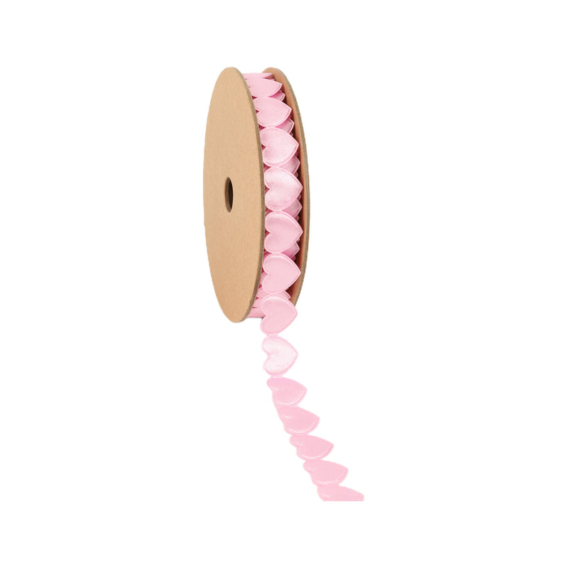 3/4" Ultra Sonic Trim | Side By Side Hearts Pink | 10 Yard Roll