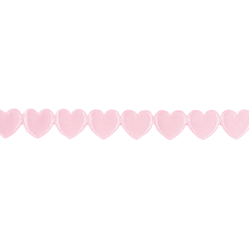 3/4" Ultra Sonic Trim | Side By Side Hearts Pink | 10 Yard Roll