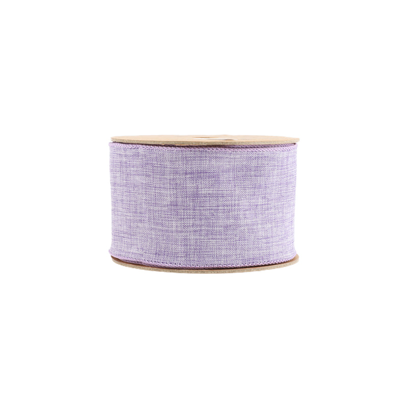 2 1/2 Wired Ribbon | Lavender Linen | 10 Yard Roll