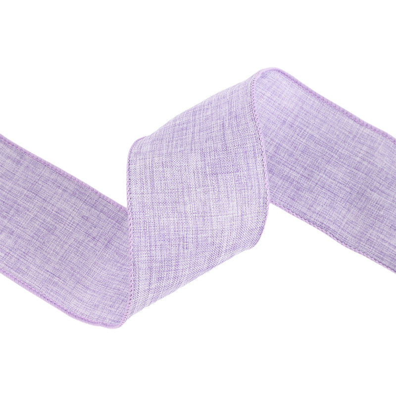 2 1/2 Wired Ribbon | Lavender Linen | 10 Yard Roll