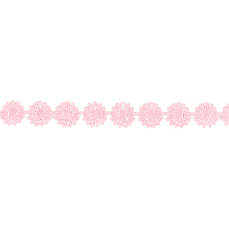 3/4" Ultra Sonic Trim | Daisy Flower Pastel Pink | 10 Yard Roll