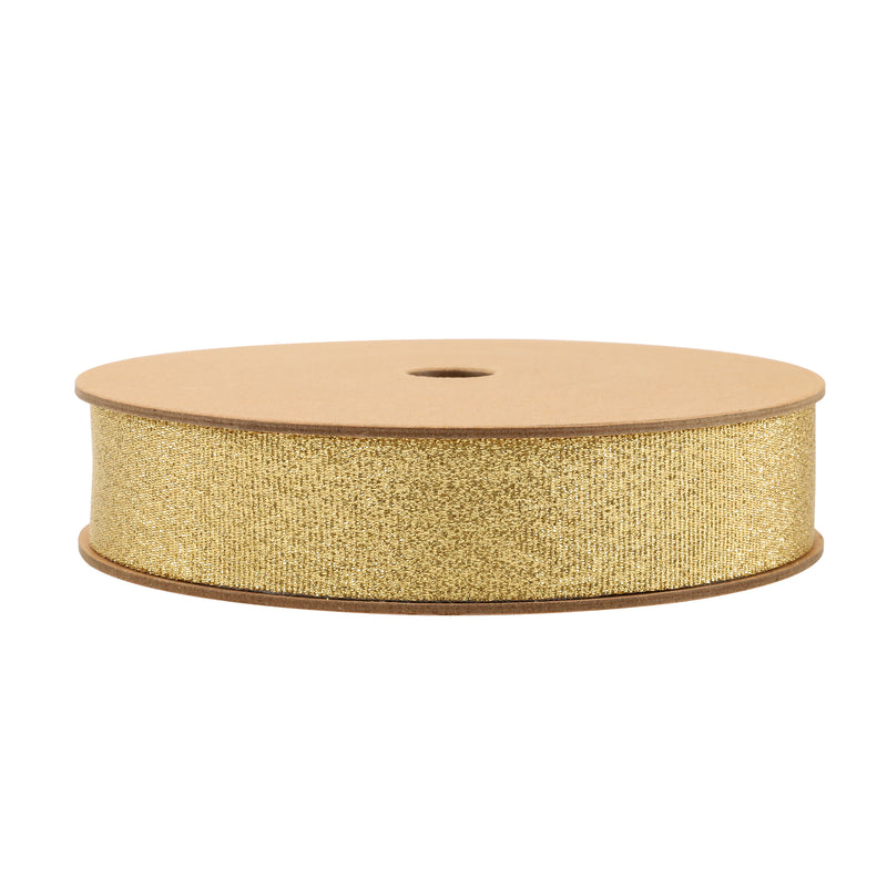 5/8" Metallic Tafetta Ribbon | Lt Gold (Gl) | 25 Yard Roll