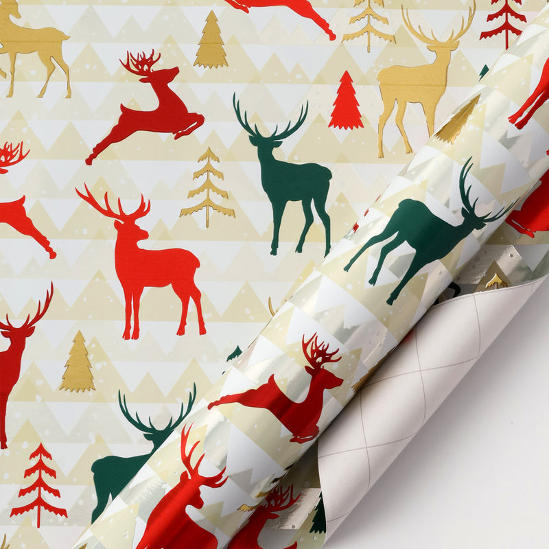 30" x 10' Wrapping Paper Bundle (4-pack) | Natural Christmas