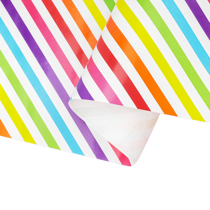 30" x 10' Wrapping Paper | Diagonal Rainbow Stripe