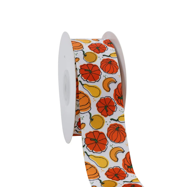 1 1/2" Printed Grosgrain Ribbon | Pumpkin Frenzy (10022) | 20 Yard Roll