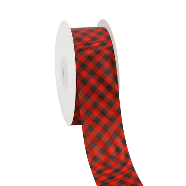 1 1/2" Printed Grosgrain Ribbon | Lumberjack Plaid (10055) | 20 Yard Roll