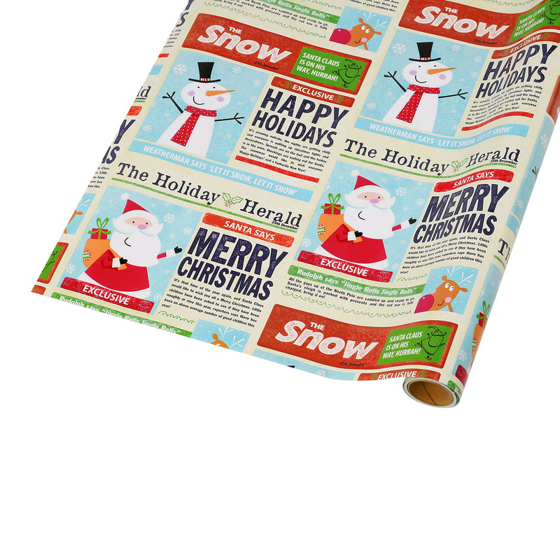 30" x 10' Holiday Wrapping Paper | Holiday News Papers