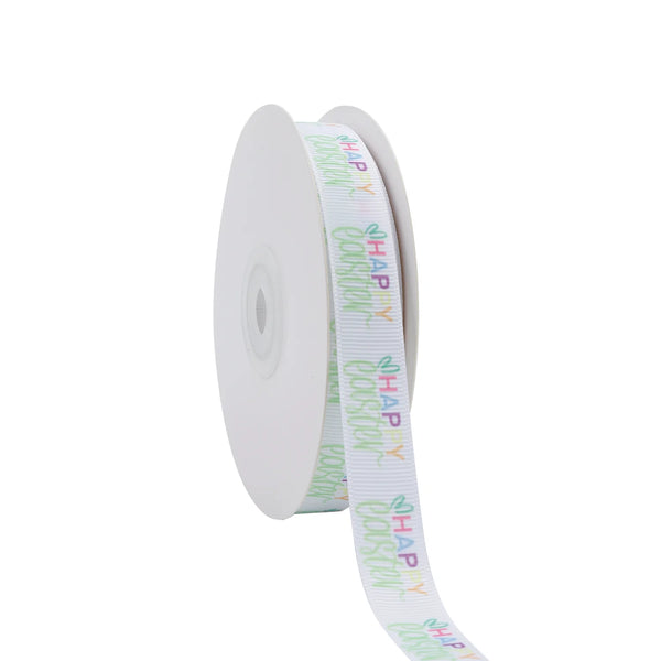 5/8" Printed Grosgrain Ribbon | Happy Easter (10045) | 20 Yard Roll