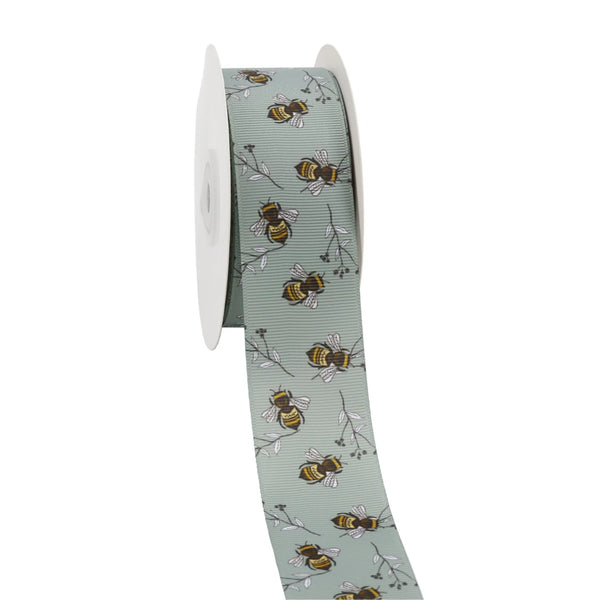 1 1/2" Printed Grosgrain Ribbon | Beezy (10009) | 20 Yard Roll