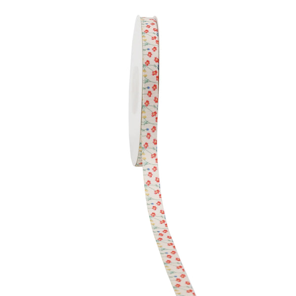 3/8" Printed Grosgrain Ribbon | Spring Poppy (10016) | 20 Yard Roll