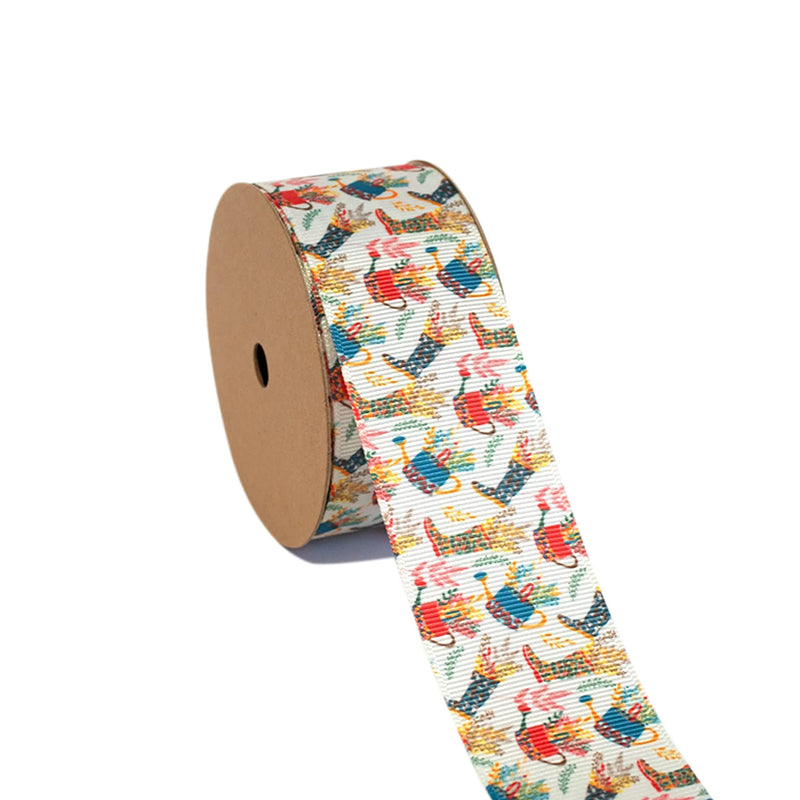 1 1/2" Printed Grosgrain Ribbon | Garden Delight (10012) | 20 Yard Roll