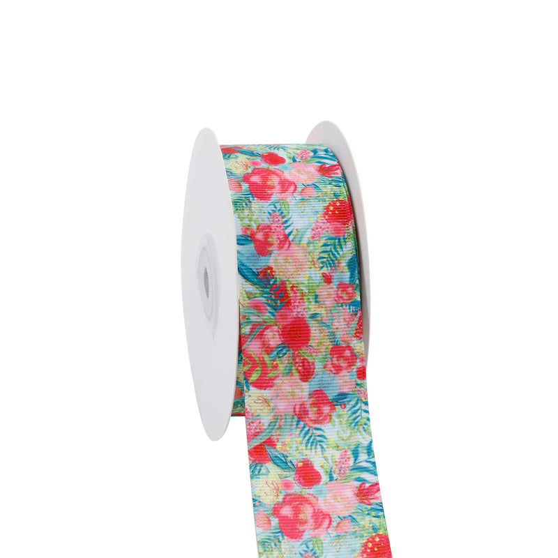 1 1/2" Printed Grosgrain Ribbon | Floral Beauty (10050) | 20 Yard Roll