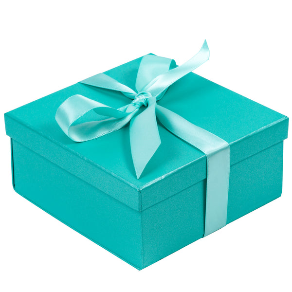 5" x 5" x 2.4" Gift Box w/ Satin Ribbon | Tiffany