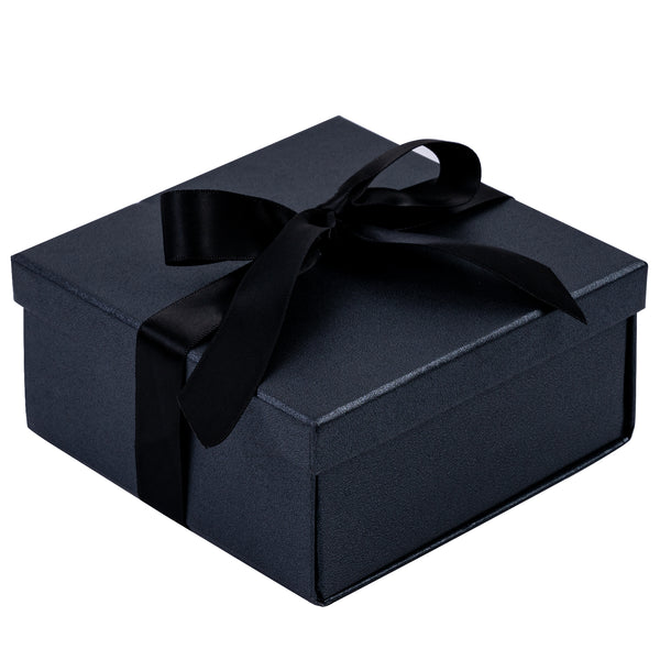 5" x 5" x 2.4" Gift Box w/ Satin Ribbon | Black