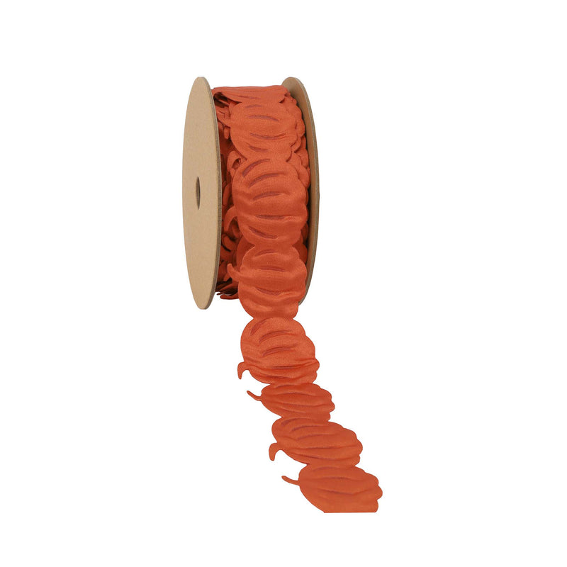 1.5" Ultrasonic Trim | Orange Pumpkin | 10 Yard Roll