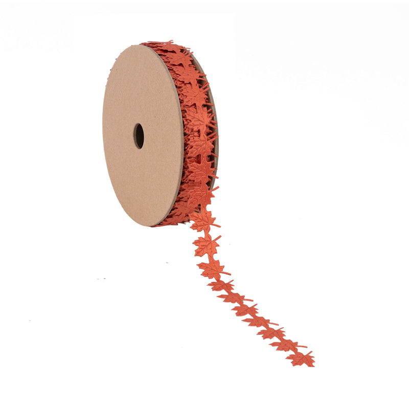 3/4" Ultrasonic Trim | Orange Mapleleaf | 10 Yard Roll