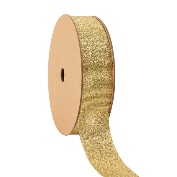 7/8" Metallic Tafetta Ribbon | Lt Gold (Gl) | 25 Yard Roll