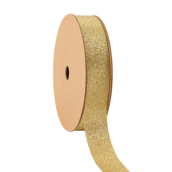 5/8" Metallic Tafetta Ribbon | Lt Gold (Gl) | 25 Yard Roll