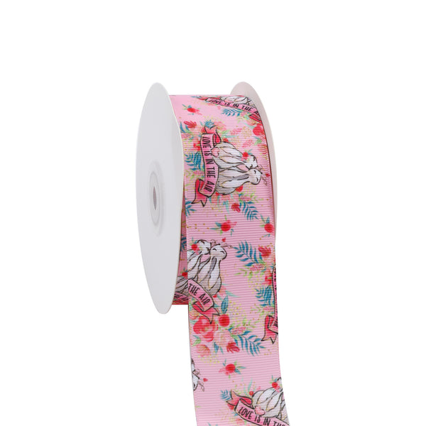 1 1/2" Printed Grosgrain Ribbon | Bunny Love (10051) | 100 Yard Roll