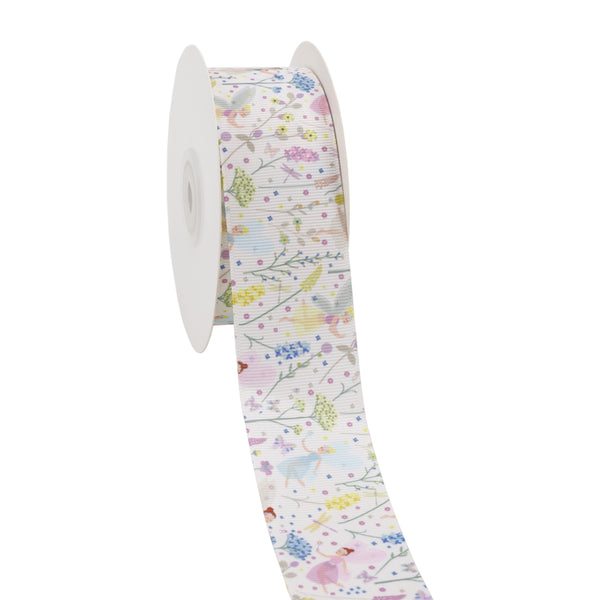 1 1/2" Printed Grosgrain Ribbon | Fairy Fantasy (10019) | 100 Yard Roll