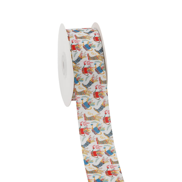 1 1/2" Printed Grosgrain Ribbon | Garden Delight (10012) | 100 Yard Roll