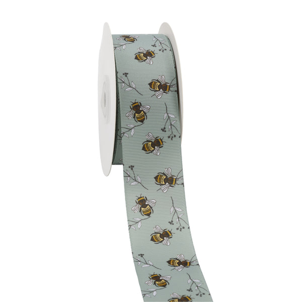 1 1/2" Printed Grosgrain Ribbon | Beezy (10009) | 100 Yard Roll