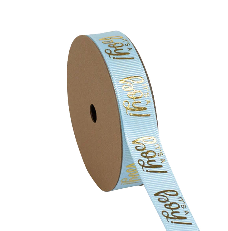 5/8" Printed Grosgrain Ribbon | It'S A Boy (10024) | 100 Yard Roll