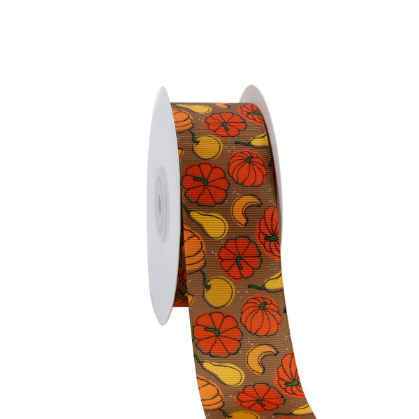 1 1/2" Printed Grosgrain Ribbon | Pumpkin Frenzy (10023) | 100 Yard Roll